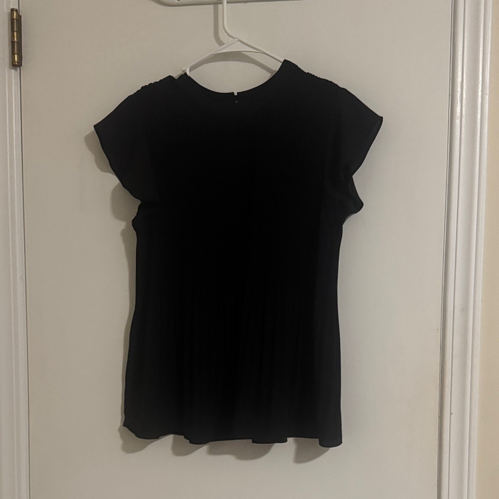 Adrianna Papell Black Short Sleeve Top